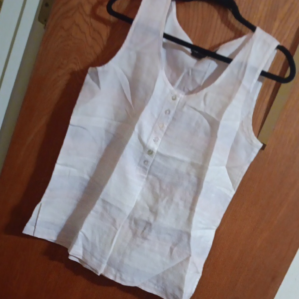 Jones New York White Sleeveless Tank Top
